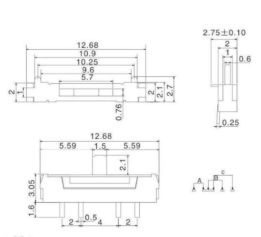 雙復位撥動開關規格書