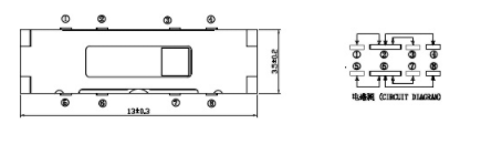 8腳撥動開關接線尺寸圖