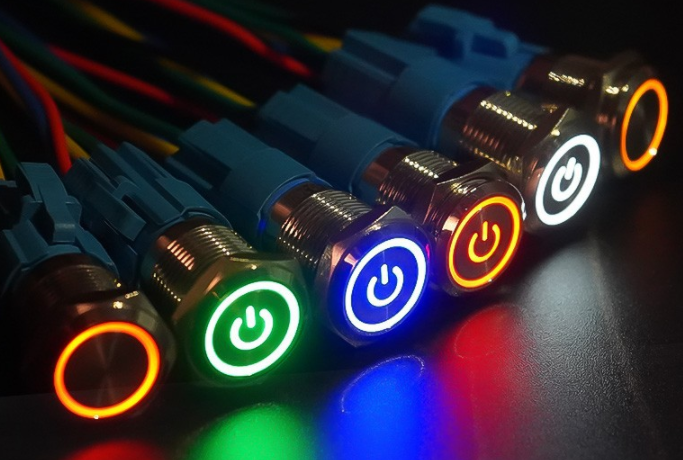帶燈不銹鋼按鍵開關 帶燈不銹鋼按鍵開關