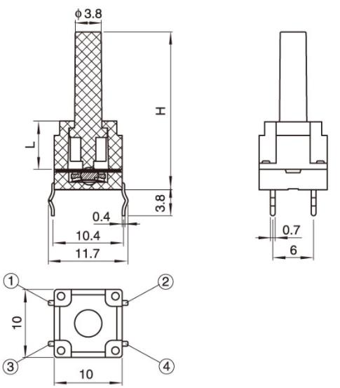 8x8紅頭長柄防水輕觸開關尺寸圖.jpg 8x8紅頭長柄防水輕觸開關尺寸圖.jpg
