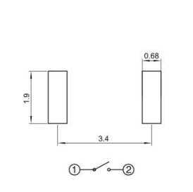 YX-TS-A001,3*2微型輕觸開關電路圖 YX-TS-A001,3*2微型輕觸開關電路圖