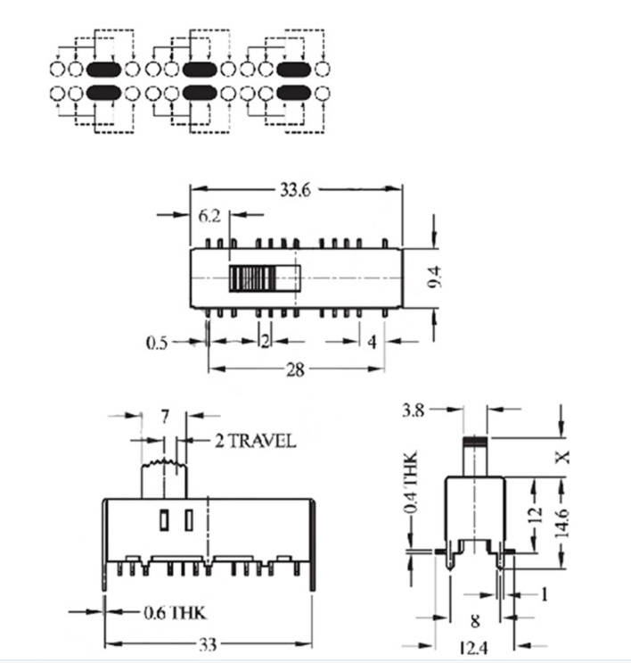 撥動(dòng)開關(guān)6P3T
