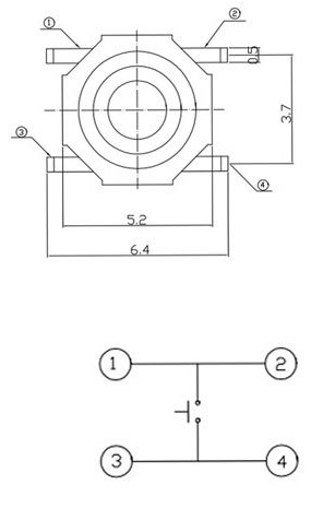 輕觸按鍵四腳開關工作原理 輕觸按鍵四腳開關工作原理